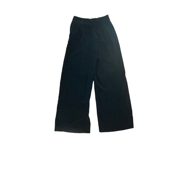 Women US-2 Fat Face Copper & Black Teal Green Velvet Wide Leg Pants Holiday - Picture 4 of 5